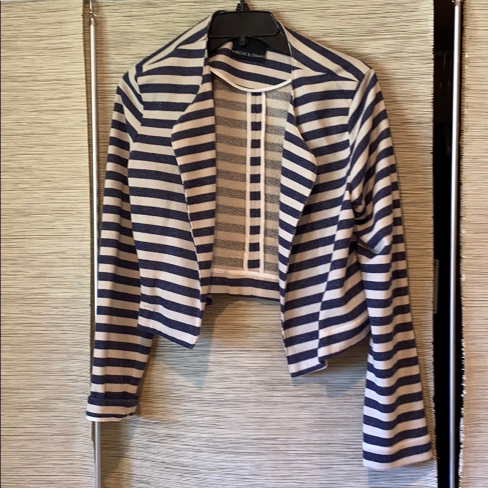 Blue and White Striped Jacket